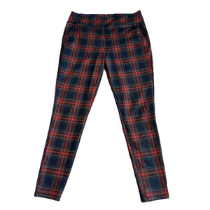 SO Brand High Rise Ponte Leggings Womens Juniors XL, Plaid, Causal Pants